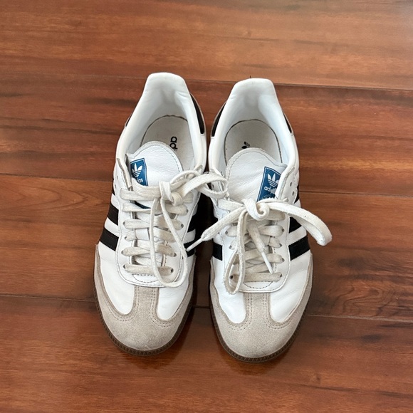 Adidas White and Black Sambas Classic Sneakers - Picture 1 of 10